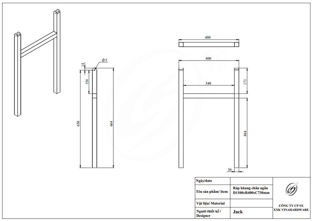 Bảng vẽ và hướng dẫn lắp đặt khung bàn xếp gọn Vinahardware