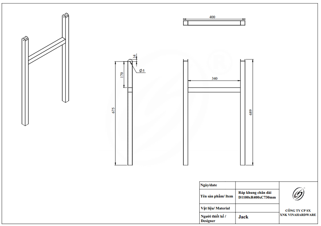 Bảng vẽ và hướng dẫn lắp đặt khung bàn xếp gọn Vinahardware