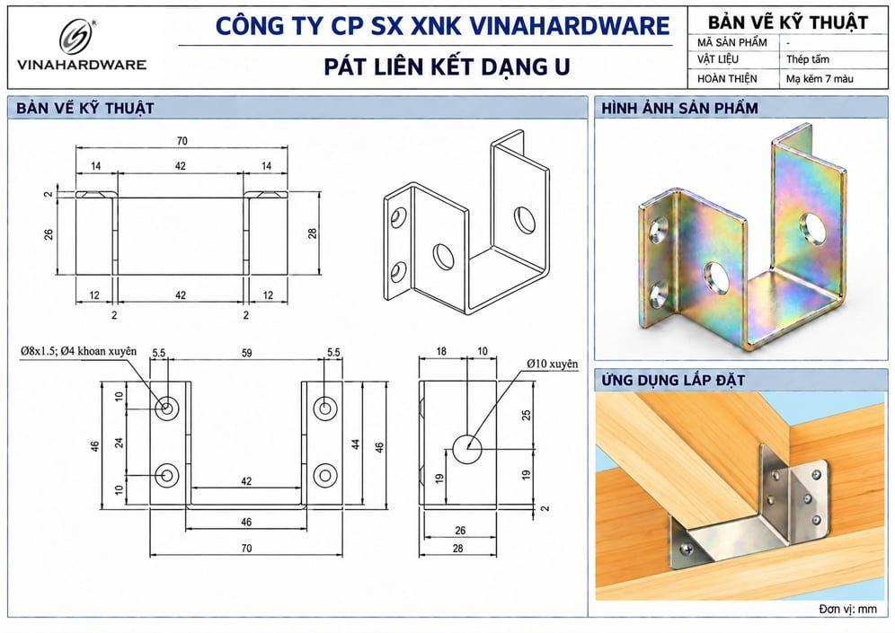 Pát sắt giường Vinahardware