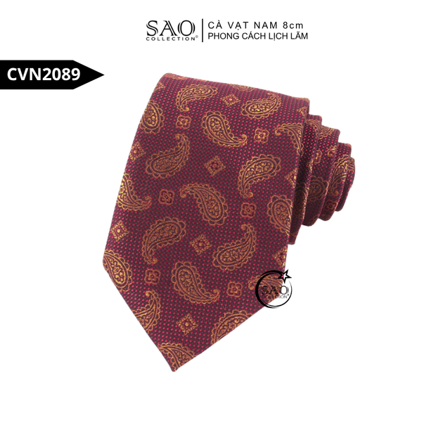 Sản phẩm cà vạt đỏ tại Sao Collection với đường may tỉ mỉ