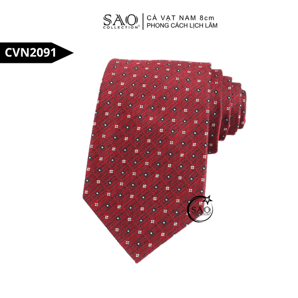 Sản phẩm cà vạt đỏ tại Sao Collection với đường may tỉ mỉ