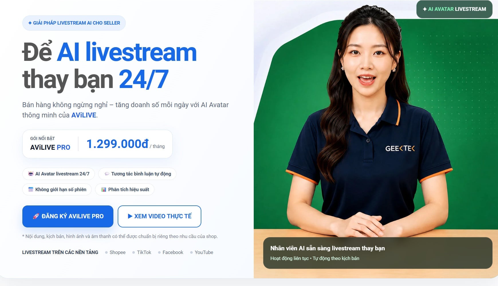 Avi Live - Người Ảo AI Tương Tác 99% Giống Người Thật