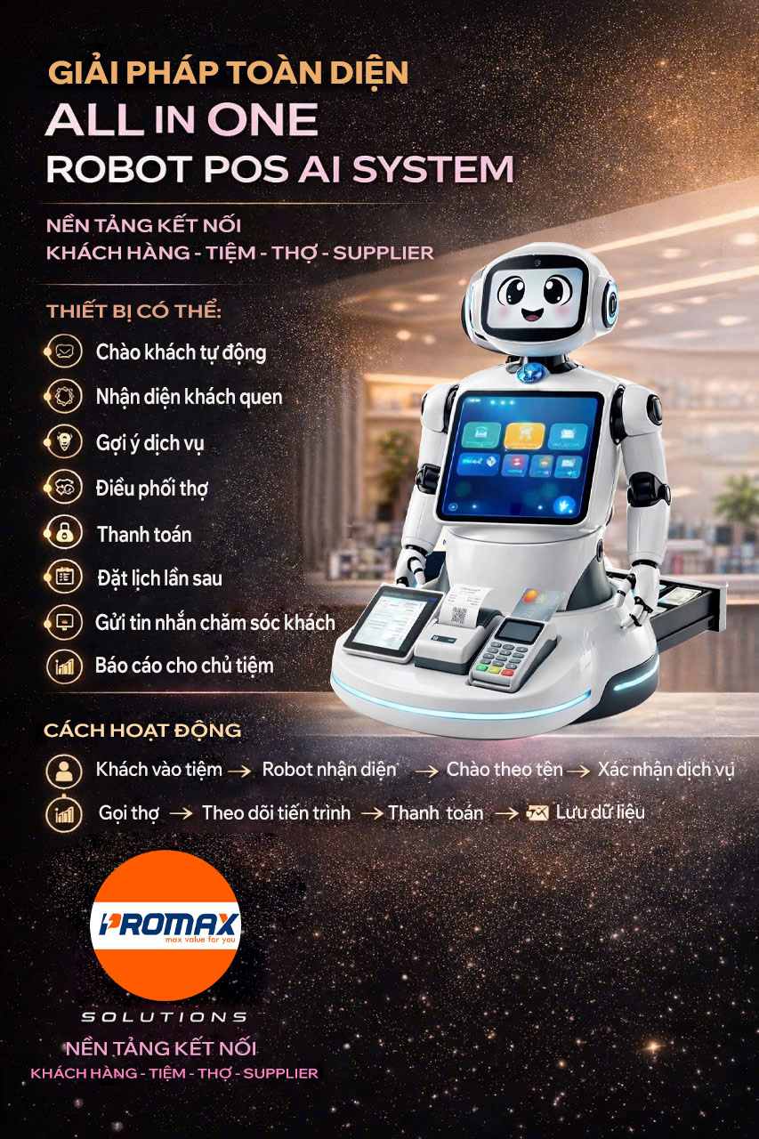 Robot Pos, robot livestream hình người thông minh Probot V3
