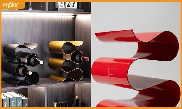 Cách bố trí kệ rượu vang bằng gỗ