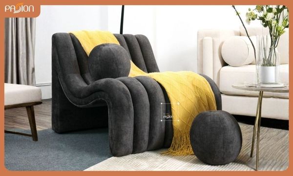Ghế armchair gợn sóng tạo dáng chữ S