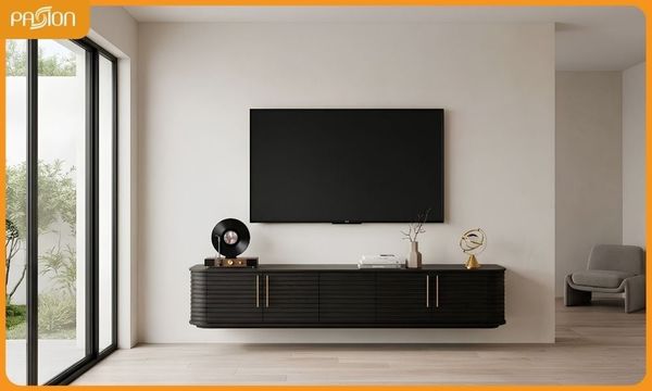 Tủ tivi Texture sọc ngang hiện đại