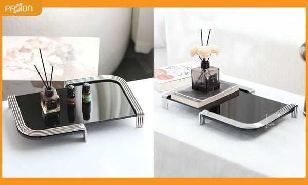 Khay trang trí kim loại sang trọng và hiện đại
