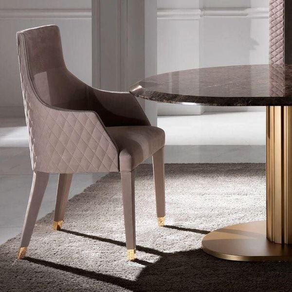 Ghế Quilted gỗ sồi bọc nệm