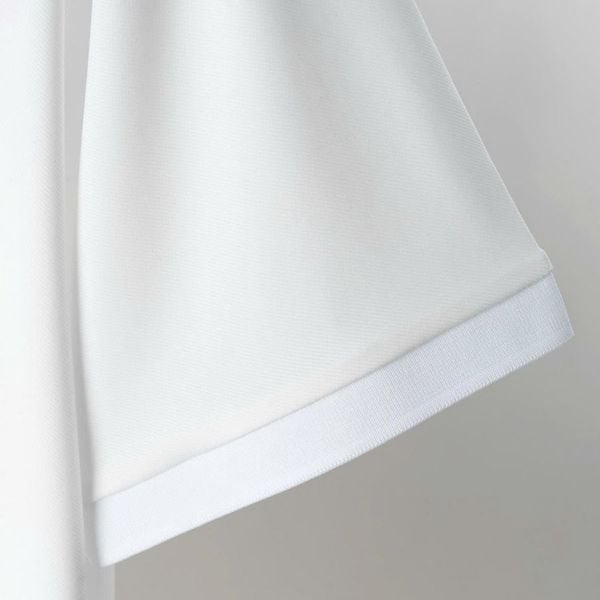 Chi tiết áo polo trắng thể thao big size nam AKYOO