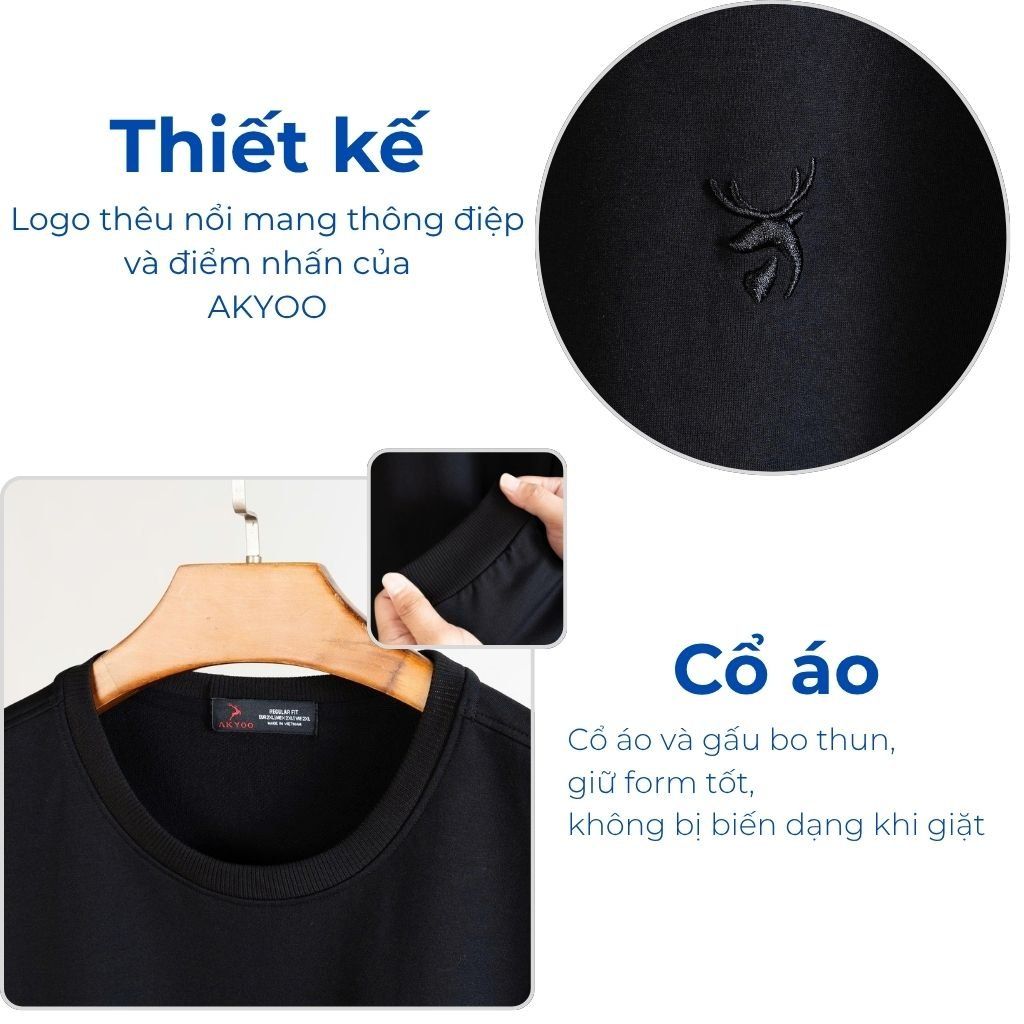 Mô tả chi tiết set bộ nỉ trơn big size nam Akyoo