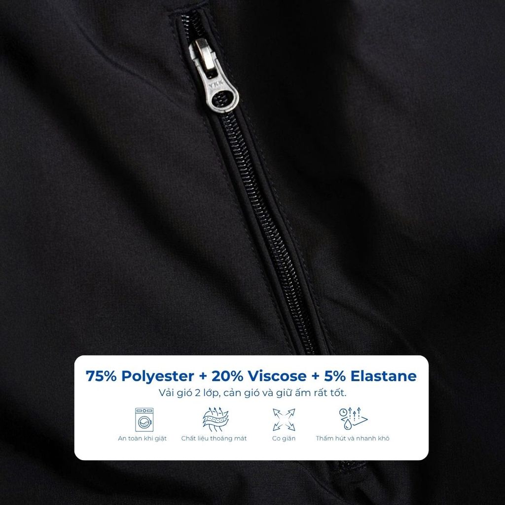 Mô tả chi tiết áo khoác gió viền tay big size nam Akyoo