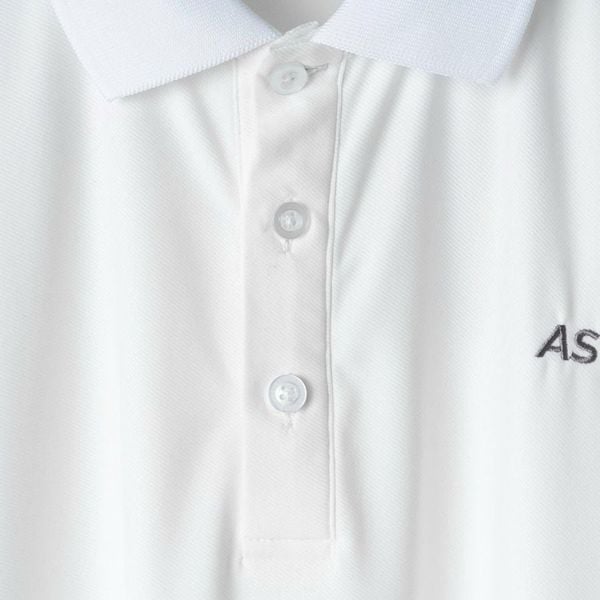 Chi tiết áo polo trắng thể thao big size nam AKYOO