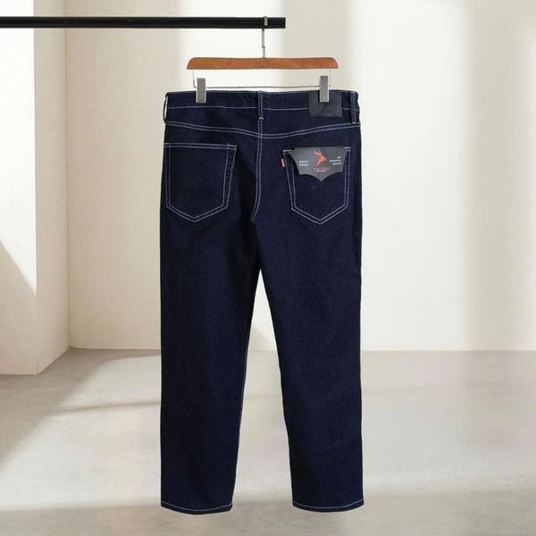 Chi tiết quần jean xanh big size nam AKYOO, thời trang cho người ngoại cỡ từ 80-140kg