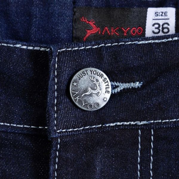 Chi tiết quần jean xanh big size nam AKYOO, thời trang cho người ngoại cỡ từ 80-140kg
