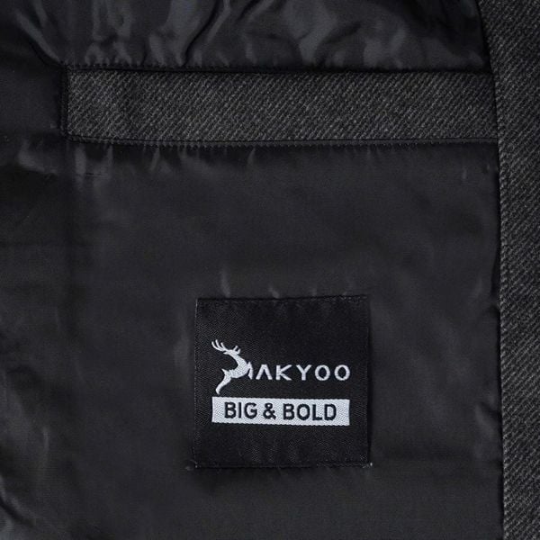 Chi tiết mặt trong áo khoác Twill Big Size nam AKYOO