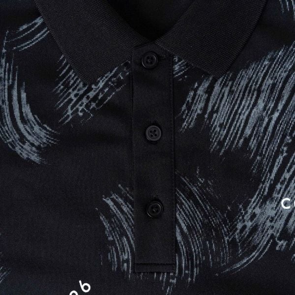 Chi tiết trụ cúc áo polo đen big size nam
