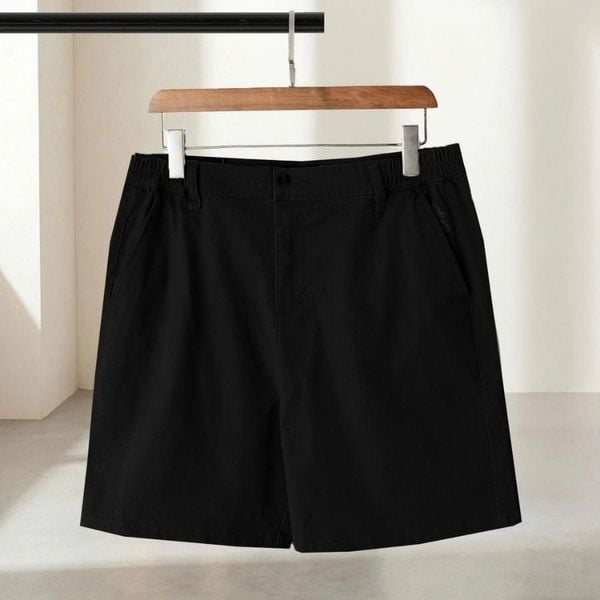 Quần short kaki đen big size nam SK N DEN mặt trước