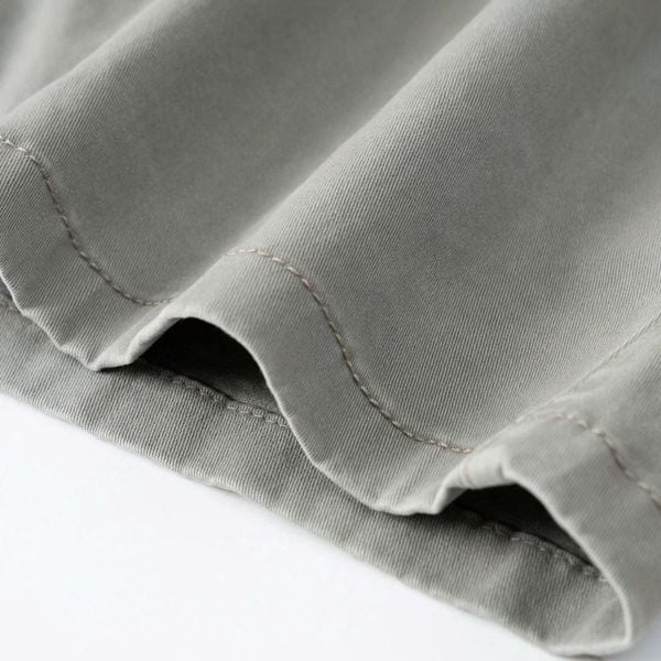 1. Cận chất liệu kaki quần short ghi big size nam co giãn