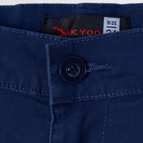 Chi tiết nút cài quần short kaki than nam big size