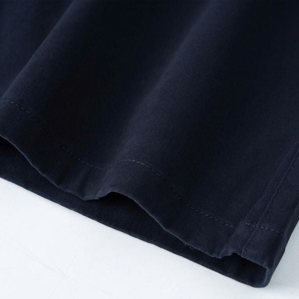 1. Chi tiết gấu quần và chất liệu kaki quần short xanh than big size nam