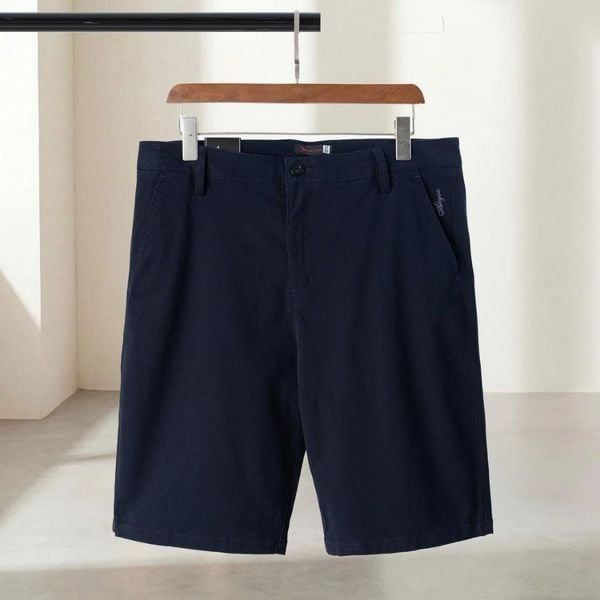 Mặt trước quần short kaki xanh than big size nam AKYOO