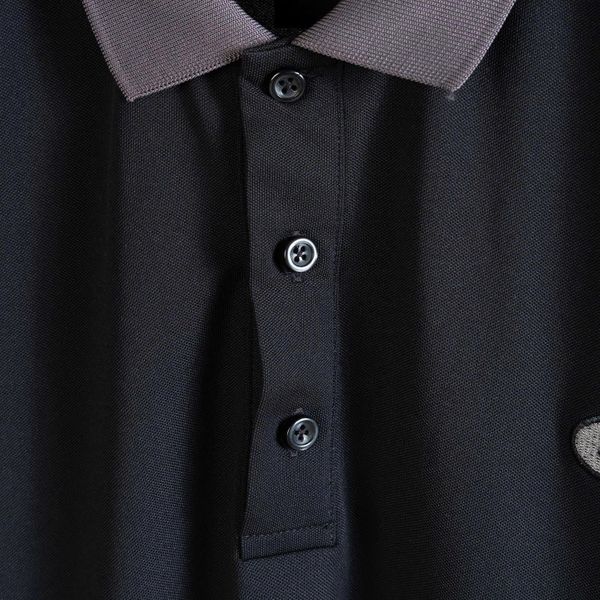 Mô tả chi tiết áo polo đen ghi big size nam Akyoo