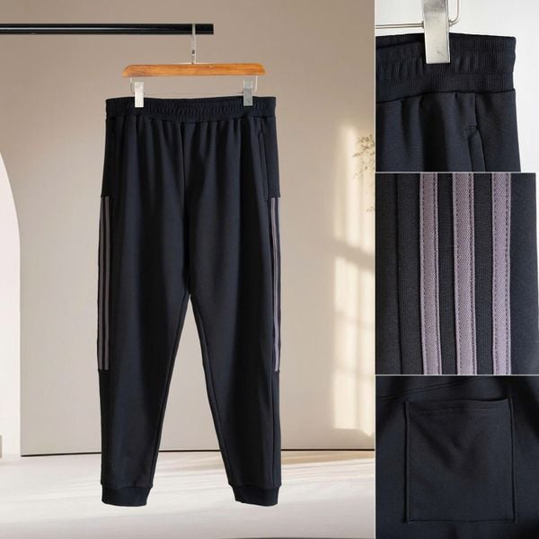 Mô tả chi tiết bộ nỉ đen viền big size nam Akyoo