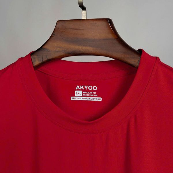 Mô tả chi tiết áo thun đỏ đô big size nam Akyoo