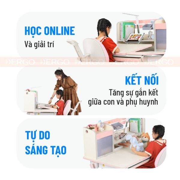 Sử dụng bàn học đôi cho trẻ sinh đôi