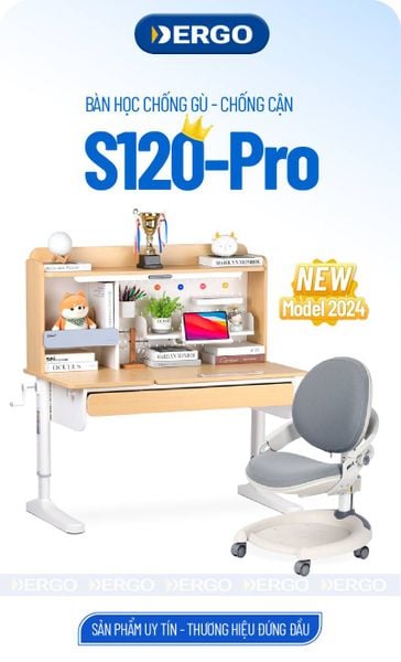 Mẫu bàn học thông minh gỗ tự nhiên iSmart Super Star S120 Pro