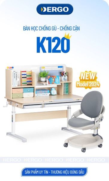 Bộ bàn học thông minh gỗ tự nhiên iSmart Klever K120