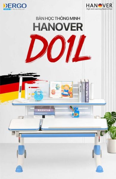 Bộ bàn học thông minh Cao Cấp Hanover D01L