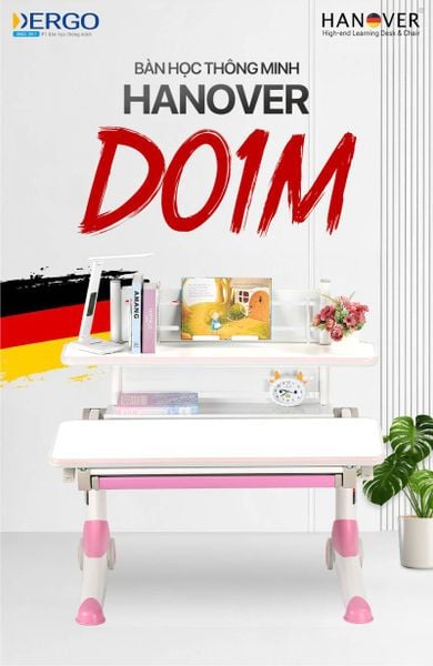 Bộ bàn học thông minh Cao Cấp Hanover D01M