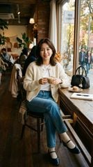 Thời trang nữ Hàn Quốc mùa thu, Quần ống suông + sơ mi
