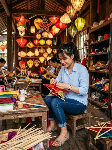 Làm đèn lồng Trung Thu