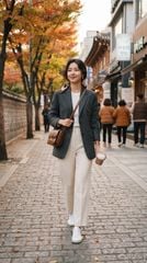 Blazer là món đồ rất phù hợp với thời tiết giao mùa và cũng là item quen thuộc trong phong cách Hàn Quốc.