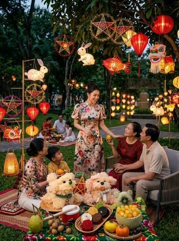 Vui trung thu cùng gia đình