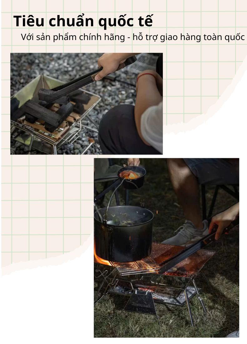 Kẹp thức ăn đa năng Thép Carbon Campingmoon BKMS-41