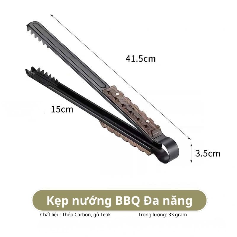 Kẹp thức ăn đa năng Thép Carbon Campingmoon BKMS-41