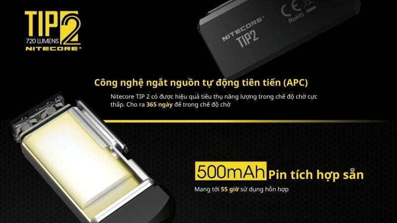 Đèn pin móc khoá Mini Nitecore TIP2