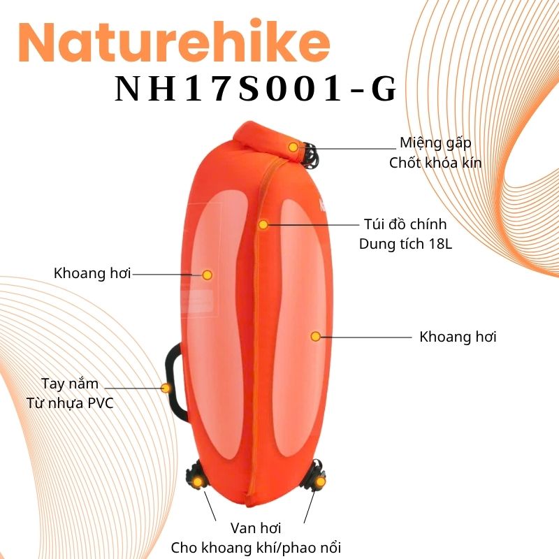 Túi mang đồ khô 2 trong 01 cho thể thao nước
