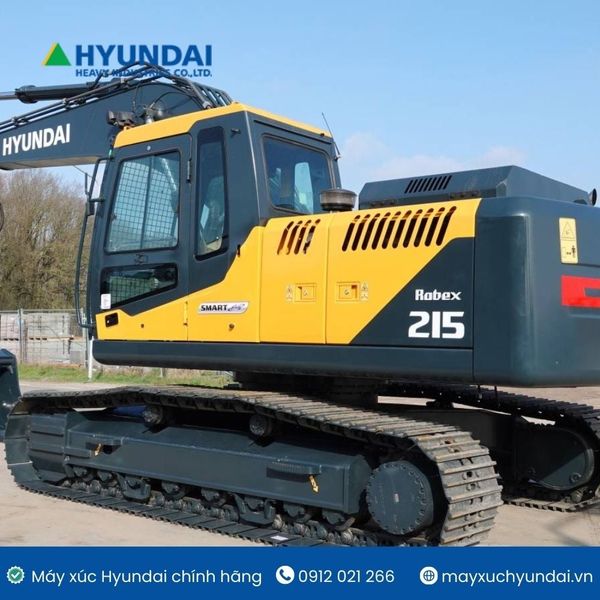 Máy xúc đào bánh xích Hyundai R215 SMART gầu 1,0 m³