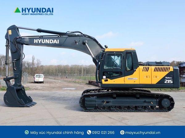 Máy xúc đào bánh xích Hyundai R215 SMART gầu 1,0 m³