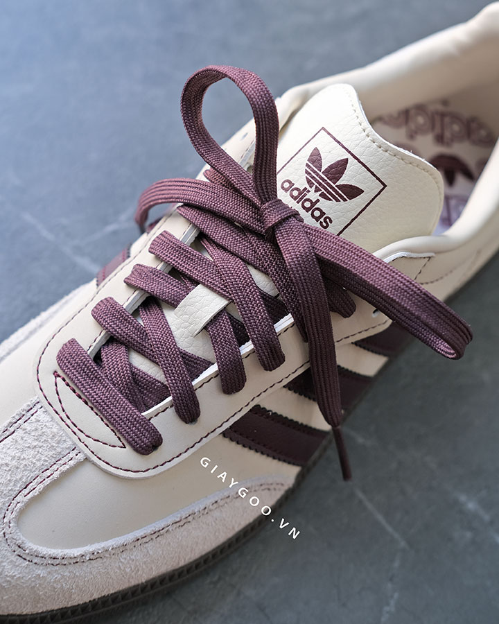 giày Adidas Samba OG Wonder White Maroon IG1987 rep 11