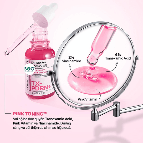 Tổng quan Tinh chất sáng da mờ thâm CNP Laboratory TX-PDRN+ Pink Toning Ampoule 30ml