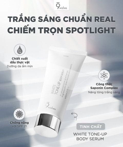 Thành phần dưỡng ẩm và làm sáng da từ Niacinamide và chiết xuất thảo mộc