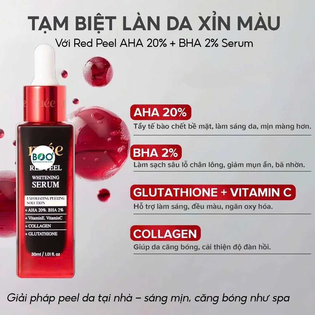 Công dụng tái tạo tế bào mờ đốm nâu từ tinh chất peel Ruée