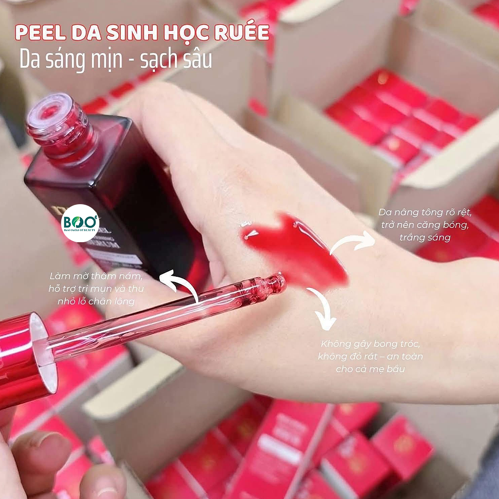 Tổng quan tinh chất peel da sinh học Ruée Red Peel Whitening Serum
