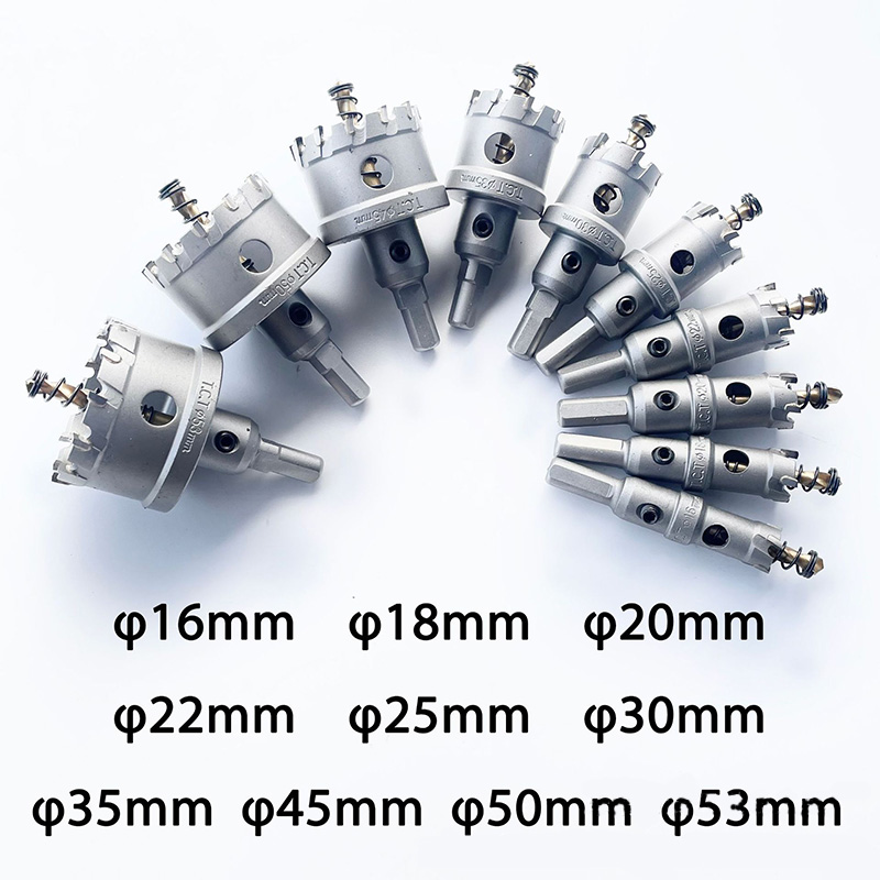 Bộ 10 mũi khoan khoét lỗ TCT cao cấp đường kính từ 16-53mm