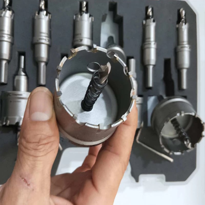 Bộ 10 mũi khoan khoét lỗ TCT cao cấp đường kính từ 16-53mm